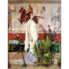 A Greek Woman Painting Reproduction