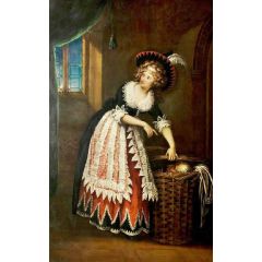 Mary Stephens Wells, née Davies, as Mrs Page Painting Reproduction