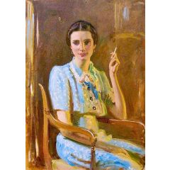 Study for ’Miss Hancock’ Painting Reproduction