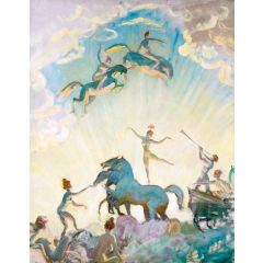 Sun Worship’, a Design for a Drop Cloth for the Chelsea Arts Ball Painting Reproduction