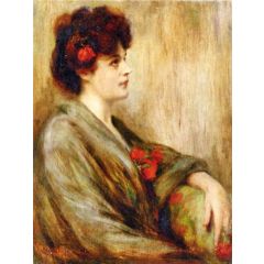 Portrait of Lida Rose McCabe Painting Reproduction