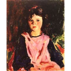 The Pink Pinafore, Mary Ann Cafferty Painting Reproduction