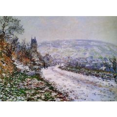 Entering the Village of Vetheuil in Winter Painting Reproduction