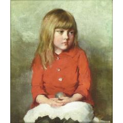 Portrait of a Young Girl Painting Reproduction
