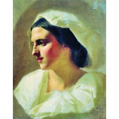 Lady in White Painting Reproduction