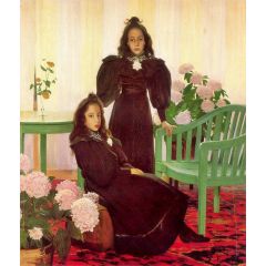 Retratro de Gemelas Painting Reproduction