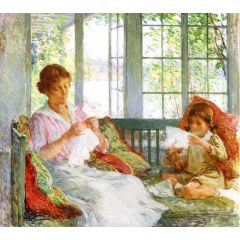 My Wife and Daughter Painting Reproduction