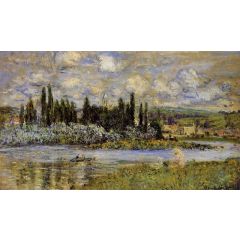 View of Vetheuil Painting Reproduction