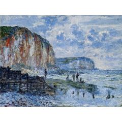 The Cliffs of Les Petites-Dalles Painting Reproduction