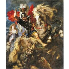 St George and a Dragon Painting Reproduction