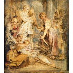 Achilles and the Daughters of Lykomedes Painting Reproduction