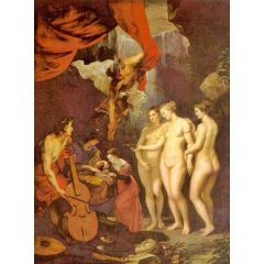 Education of Marie de Medici Painting Reproduction