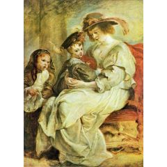 Helene Fourment with her Children Painting Reproduction