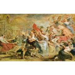 Rape of Sabine Woman Painting Reproduction