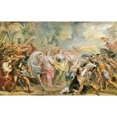 Truce between Romans and Sabinians Painting Reproduction