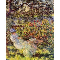 Alice Hoschede in the Garden Painting Reproduction