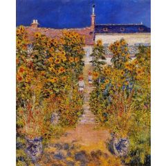 The Artist’s Garden at Vetheuil Painting Reproduction