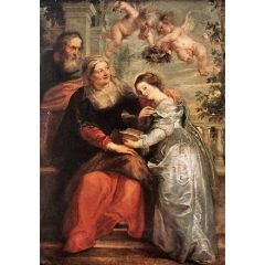 The Education of the Virgin Painting Reproduction
