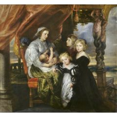 Deborah Kip, Wife of Sir Balthasar Gerbier, and Her Children Painting Reproduction