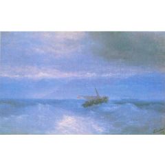 The Caucasian Range from the Sea. Painting Reproduction