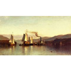 Becalmed in the Highlands Painting Reproduction