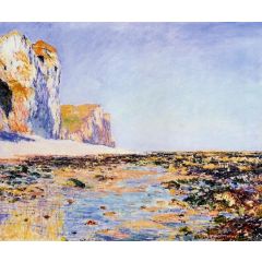 Beach and Cliffs at Pourville, Morning Effect Painting Reproduction