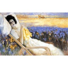 Retrato en la Tumbona Painting Reproduction