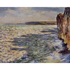 Waves and Rocks at Pourville Painting Reproduction