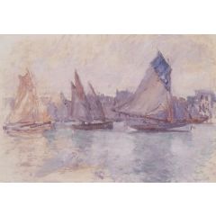 Boats in the Port of Le Havre Painting Reproduction