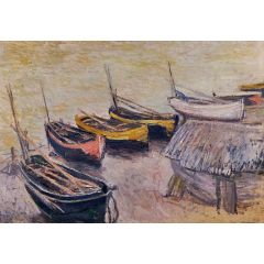 Boats on the Beach Painting Reproduction