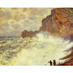 Stormy Weather at Etretat Painting Reproduction