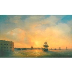 Kronshtadt, fort The emperor Alexander Painting Reproduction