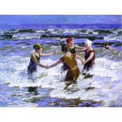 Beach Fun Painting Reproduction