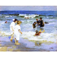 Playing in the Water Painting Reproduction