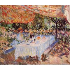 Luncheon under the Canopy Painting Reproduction