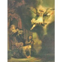 The Archangel Leaving the Family of Tobias Painting Reproduction