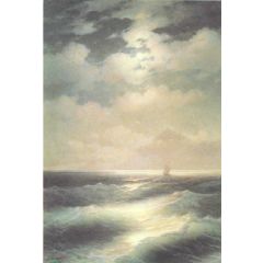 Sea View by Moonlight Painting Reproduction