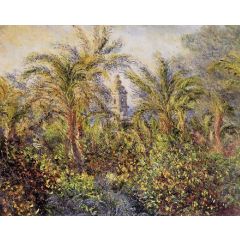 Garden in Bordighera, Morning Effect Painting Reproduction