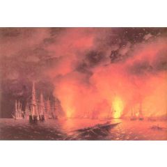 Battle near Sinop Painting Reproduction
