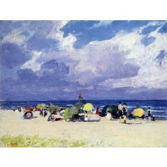 Purple Beach Scene Painting Reproduction