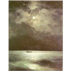 The Black Sea at night Painting Reproduction
