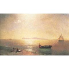 Calm on the Mediterranean Sea Painting Reproduction