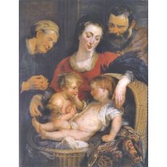 The Holy Family with St Elizabeth Painting Reproduction