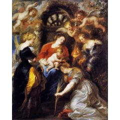 The Crowning of St Catherine Painting Reproduction