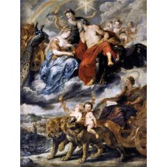 The Meeting of Marie de Médicis and Henri IV at Lyon Painting Reproduction