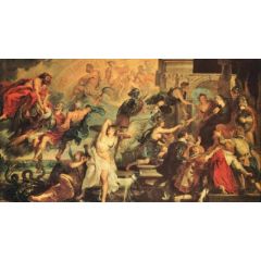 The Apotheosis of Henry IV and the Proclamation of the Regency of Marie de Medicis on May 14, 1610 Painting Reproduction
