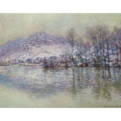 The Seine at Port Villez, Snow Effect Painting Reproduction
