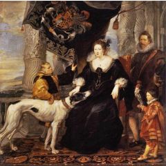 Portrait of Lady Arundel with her Train Painting Reproduction