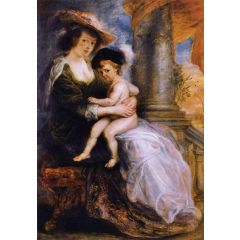Helena Fourment with her Son Francis Painting Reproduction