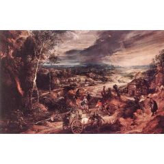 Summer: Peasants Going to Market Painting Reproduction